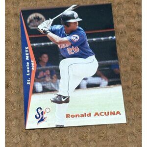 2002 St. Lucie Mets baseball card featuring Ronald Acuña Jr